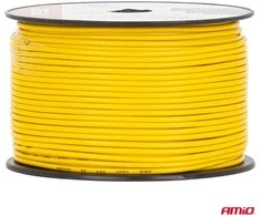 Viengyslis CCA kabelis, geltonas, 1x1mm² 100m 5A 12/230V AMIO-04448