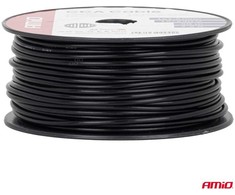 Viengyslis CCA kabelis, juodas, 1x1.5mm² 50m 7.5A 12/230V AMIO-04455