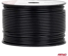 Viengyslis CCA kabelis, juodas, 1x1mm² 100m 5A 12/230V AMIO-04454