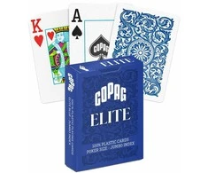 1546 Elite Poker size - Jumbo index žaidimo kortos (mėlynos) Copag