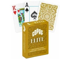 1546 Elite Poker size - Jumbo index žaidimo kortos (auksinės) Copag