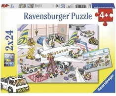 2X24 Puzzles: Around The Airplane - RAVENSBURGER dėlionė