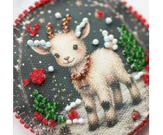Abris Art Kabinama dekoracija karoliukais „Žiemos giesmė“ – siuvinėjimo rinkinys