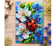 Abris Art Karoliukų siuvinėjimo rinkinys „Tarp rugiagėlių“ 16×24 cm