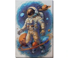 Abris Art Karoliukų siuvinėjimo rinkinys „Kosminis keliautojas“ 26x39 cm AAB-962