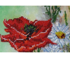 Abris Art Karoliukų siuvinėjimo rinkinys „Vasaros fantazija“ – spausdinta drobė