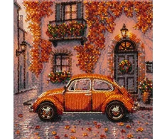 Abris Art Karoliukų siuvinėjimo rinkinys „Rudens kvartalas“ 20×20 cm, 17 spalvų