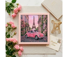 Abris Art Miesto vaizdo karoliukų siuvinėjimo rinkinys „La Vie en Rose“ 20x20