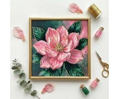 Abris Art Mini karoliukų siuvinėjimo rinkinys „Petal Kiss“ 15x15 cm