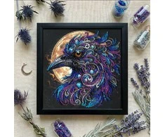 Abris Art Mini karoliukų siuvinėjimo rinkinys „Gintarinis žvilgsnis“ 15x15 cm