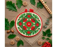 Abris Art Rinkinys kryželiui siuvinėti „Tradicinis motyvas“ 15×15 cm