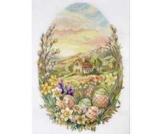 Abris Art Rinkinys kryželiui siuvinėti „Velykų stebuklas“ 17x24 cm AAH-322
