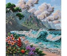 Abris Art Siuvinėjimo karoliukais rinkinys „Mėlynoji Laguna“, 20x20 cm