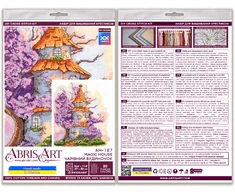 Abris Art Siuvinėjimo kryželiu rinkinys „Stebuklingi namai“, 27x30, 18 ct, su karoliukais