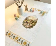 Abris Art Siuvinėjimo kryželiu rinkinys „Žydintis velykinis rankšluostis“ 95x33