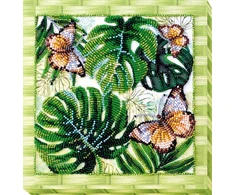 Abris Art Vidutinis karoliukų siuvinėjimo rinkinys „Monstrai ir gėlės“ 20x20 cm