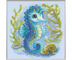 Aine Jūrų arkliuko siuvinėjimo kryželiu rinkinys su 14 ct Aida (15×15 cm)