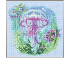 Aine Kūdikio medūzos kryželiu siuvinėjimo rinkinys 15x15 cm, Aida 14 ct