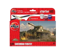 Airfix Sherman Firefly 1:72 dovanų rinkinys su dažais, teptuku ir klijais