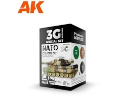AK Interactive 3 kartos NATO akrilinių dažų rinkinys (3 spalvos)
