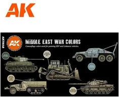 AK Interactive 3rd Gen akriliniai dažai Artimųjų Rytų karo, 6 spalvos AK11648