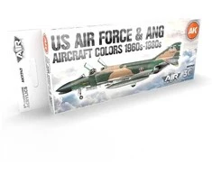 AK Interactive akrilinių dažų rinkinys USAF 1960–80, 8 spalvos (AK11747)
