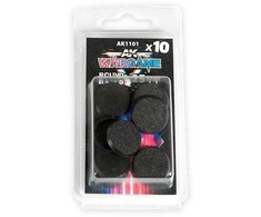 AK Interactive apvalios bazės miniatiūroms 25 mm, 10 vnt