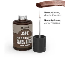 AK Interactive Dark Brown panelių linijų dažai, 30 ml AK12104