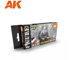 AK Interactive Feldgrau akrilinių dažų rinkinys Wehrmacht uniformoms