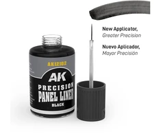 AK Interactive juodas Panel Liner sendinimo skystis, 30 ml AK12102