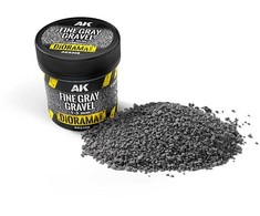 AK Interactive pilkas smulkus žvyras 1–3 mm dioramoms, 100 ml