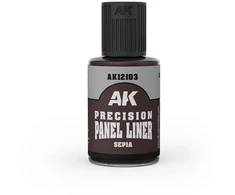 AK Interactive Sepia panelių linijų dažai, 30 ml AK12103