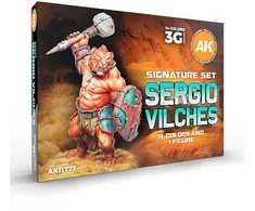 AK Interactive Sergio Vilches 3Gen akriliniai dažai 14vnt + figūrėlė