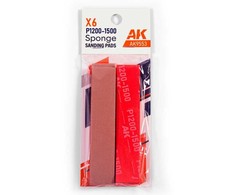 AK Interactive šlifavimo kempinėlės P1200-1500, 6 vnt.