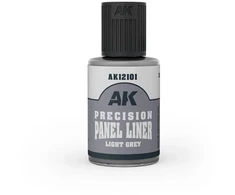 AK Interactive šviesiai pilkas Panel Liner sendinimo skystis, 30 ml AK12101