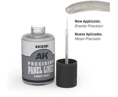 AK Interactive šviesiai pilkas Panel Liner sendinimo skystis, 30 ml AK12101