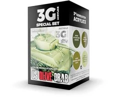 AK Interactive US Olive Drab moduliacijos akrilinių dažų rinkinys