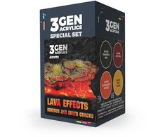 AK Interactive Wargame Lava efektų akrilinių dažų rinkinys 3Gen
