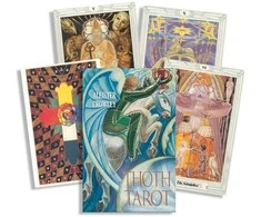 AGM Taroto Kortų Rinkinys - Aleister Crowley Thoth 78 Kortų 7.3 x 11.3 cm Pagaminta Belgijoje