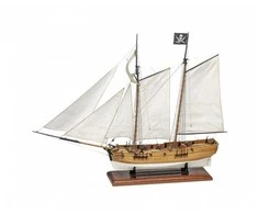 Amati piratų laivo Adventure medinis surenkamas modelis 1:60, 37 cm