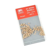 Amati riešutmedžio blokai 2 mm (100 vnt.) laivų modeliams