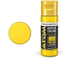 AMMO by MIG Jimenez AMMO MIG ATOM akriliniai dažai Sunny Geltona, 20 ml (20019)