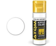 AMMO by MIG Jimenez AMMO MIG ATOM akriliniai dažai, satininė balta, 20 ml (20001)