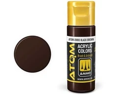 AMMO by MIG Jimenez AMMO MIG ATOM akriliniai dažai Juodas Brown 20 ml (20063)
