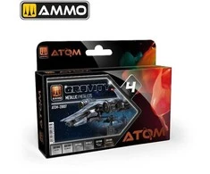 AMMO by MIG Jimenez AMMO MIG ATOM akriliniai dažai Gravity 4 metaliniai, rinkinys 6 spalvų