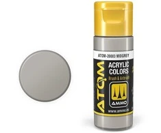 AMMO by MIG Jimenez AMMO MIG ATOM akriliniai dažai, vidutinė pilka, 20 ml (20003)