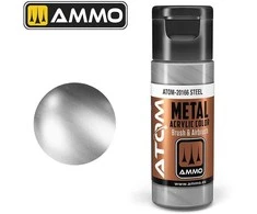 AMMO by MIG Jimenez AMMO MIG ATOM akriliniai dažai Metallic Steel 20 ml (20166)