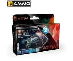 AMMO by MIG Jimenez AMMO MIG ATOM akrilinių dažų rinkinys Gravity 2 Mėlyna – mėlyni atspalviai