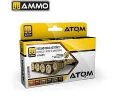AMMO by MIG Jimenez AMMO MIG ATOM akrilinių dažų rinkinys padangoms ir rūdijusiems vikšrams 20721