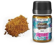 AMMO by MIG Jimenez AMMO MIG auksinis pigmentas Gold 35 ml (3042) miniatiūroms ir dioramoms